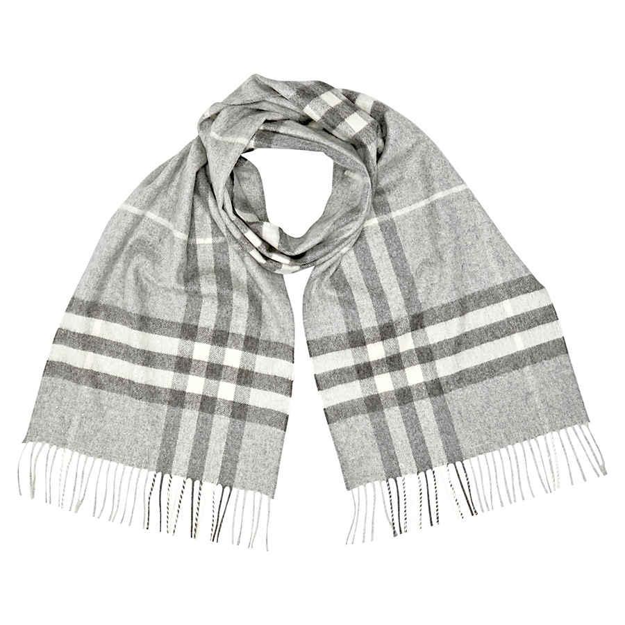 Burberry The Classic Check Cashmere Scarf in Grey (Gray) - Save 25% - Lyst