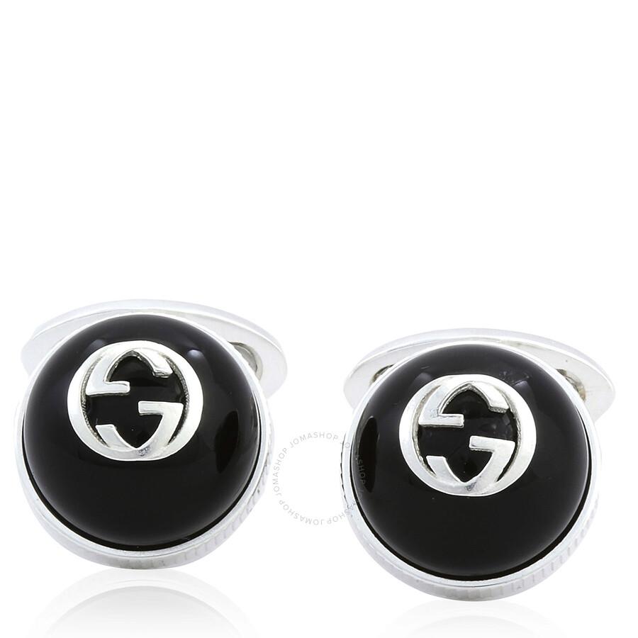 GUCCI カフリンクス Gucci Bamboo Motif Cufflinks 18K Sterling Silver 750×925