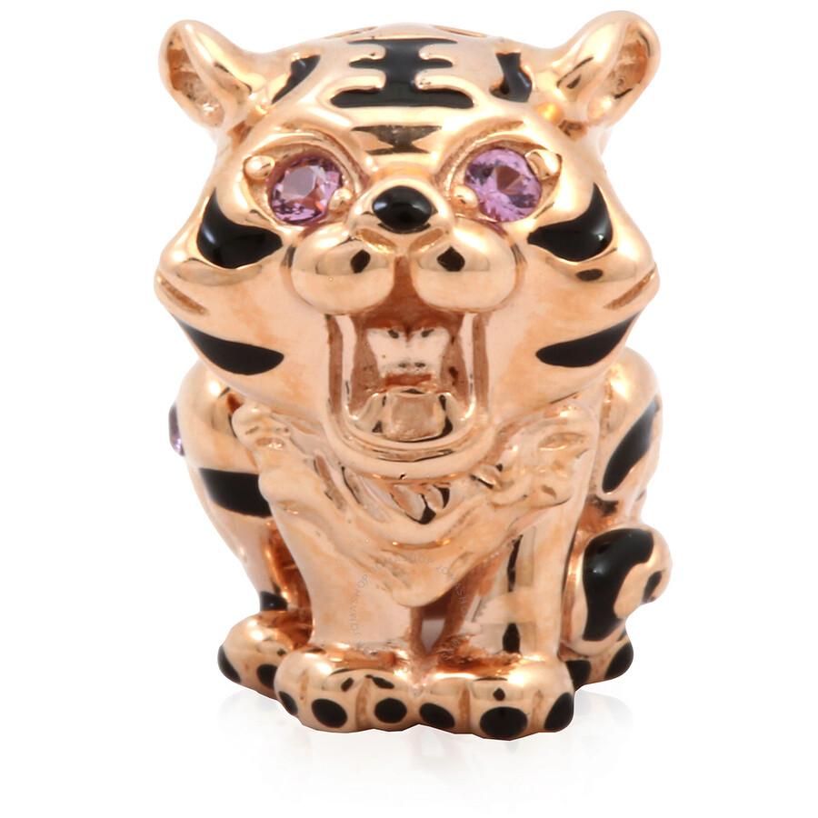PANDORA Rose-Plated Chinese Tiger Charm in Pink | Lyst
