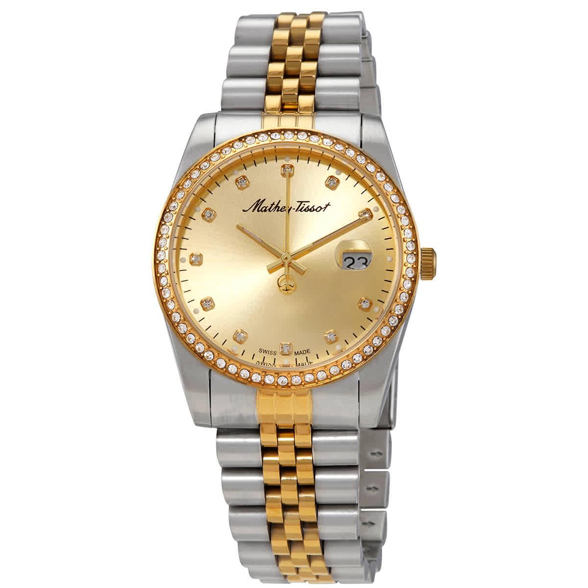 mathey tissot gold watch
