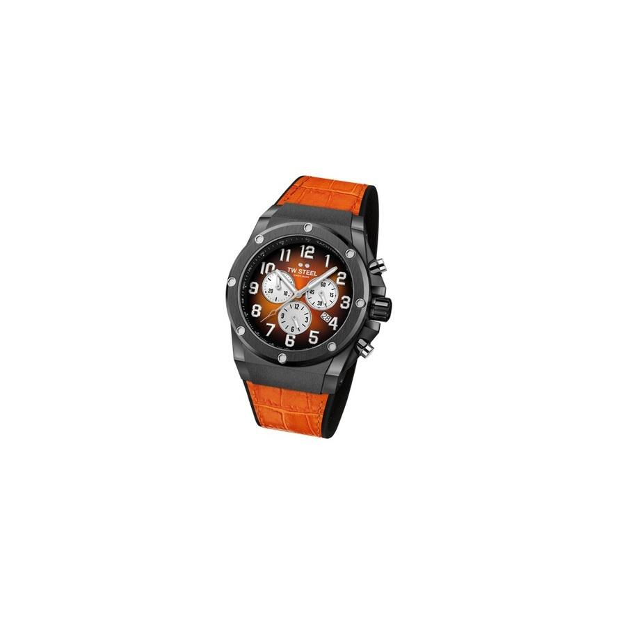 TW Steel Ace Genesis Chronograph Quartz Orange Dial Watch in Black for Men  | Lyst