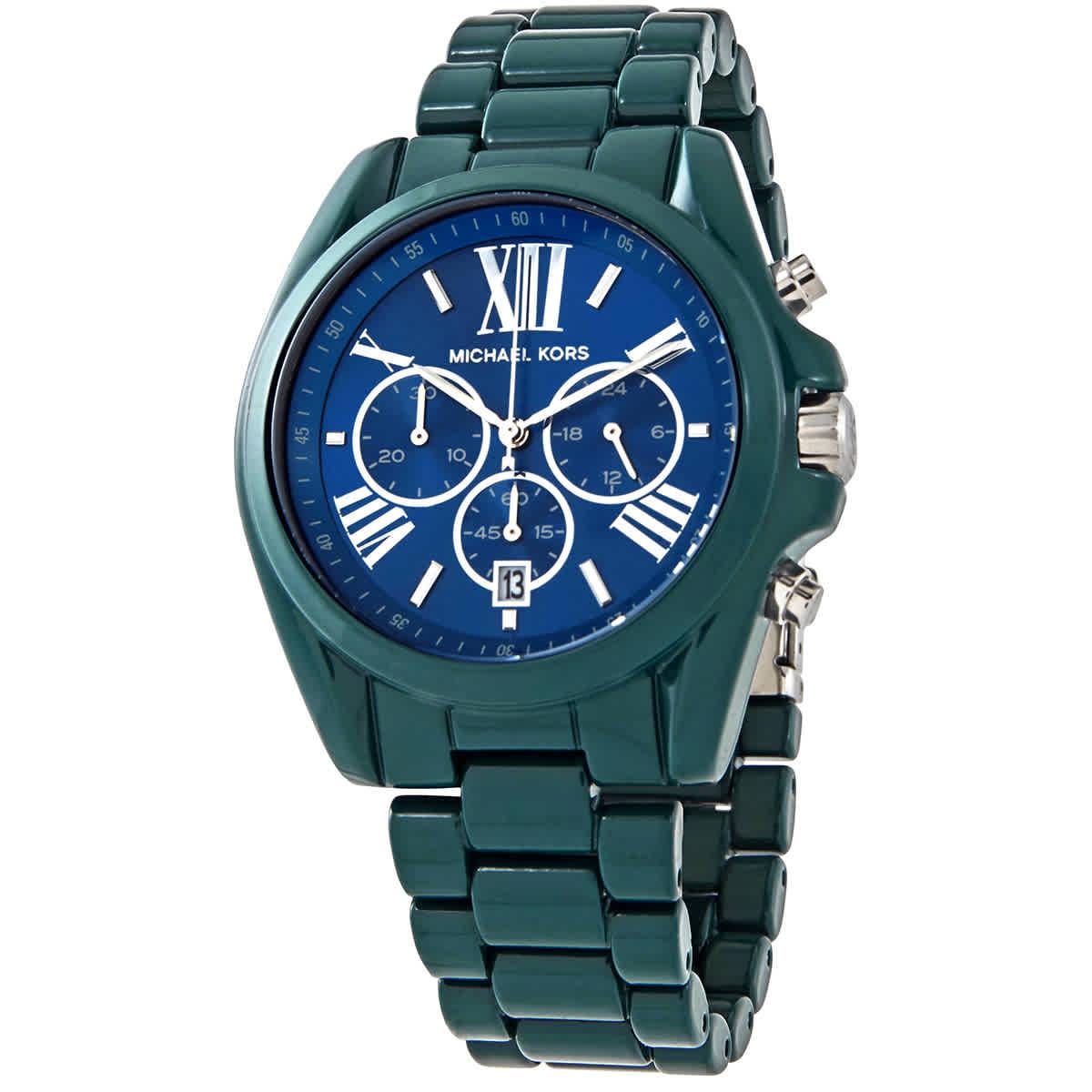 Michael Kors Bradshaw Chronograph Quartz Blue Dial Watch - Lyst