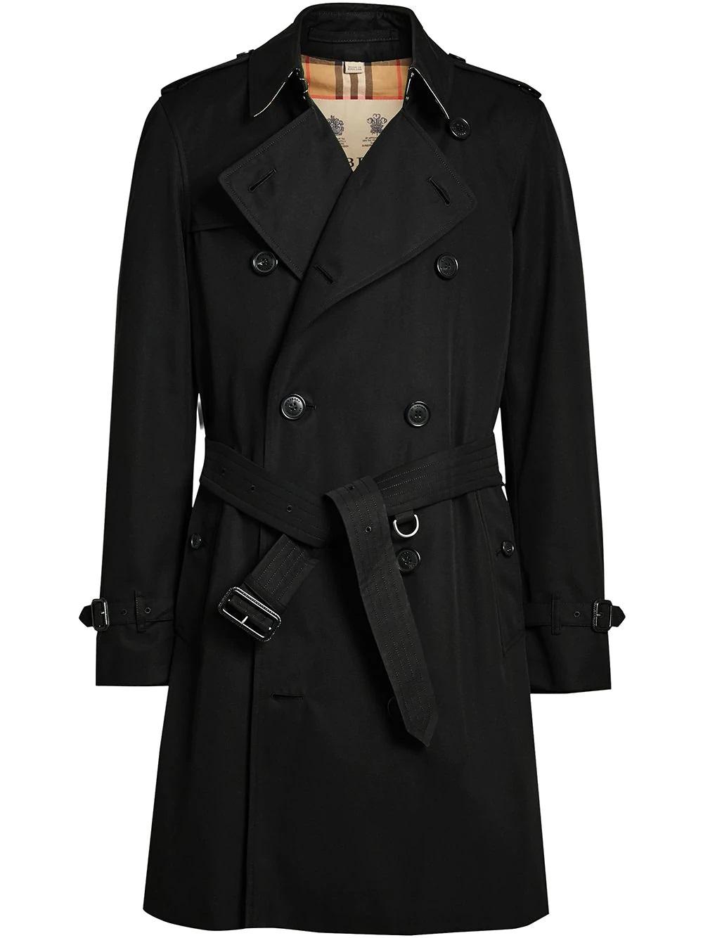 Burberry Cotton Chelsea Heritage Trench Coat in Black for Men - Lyst