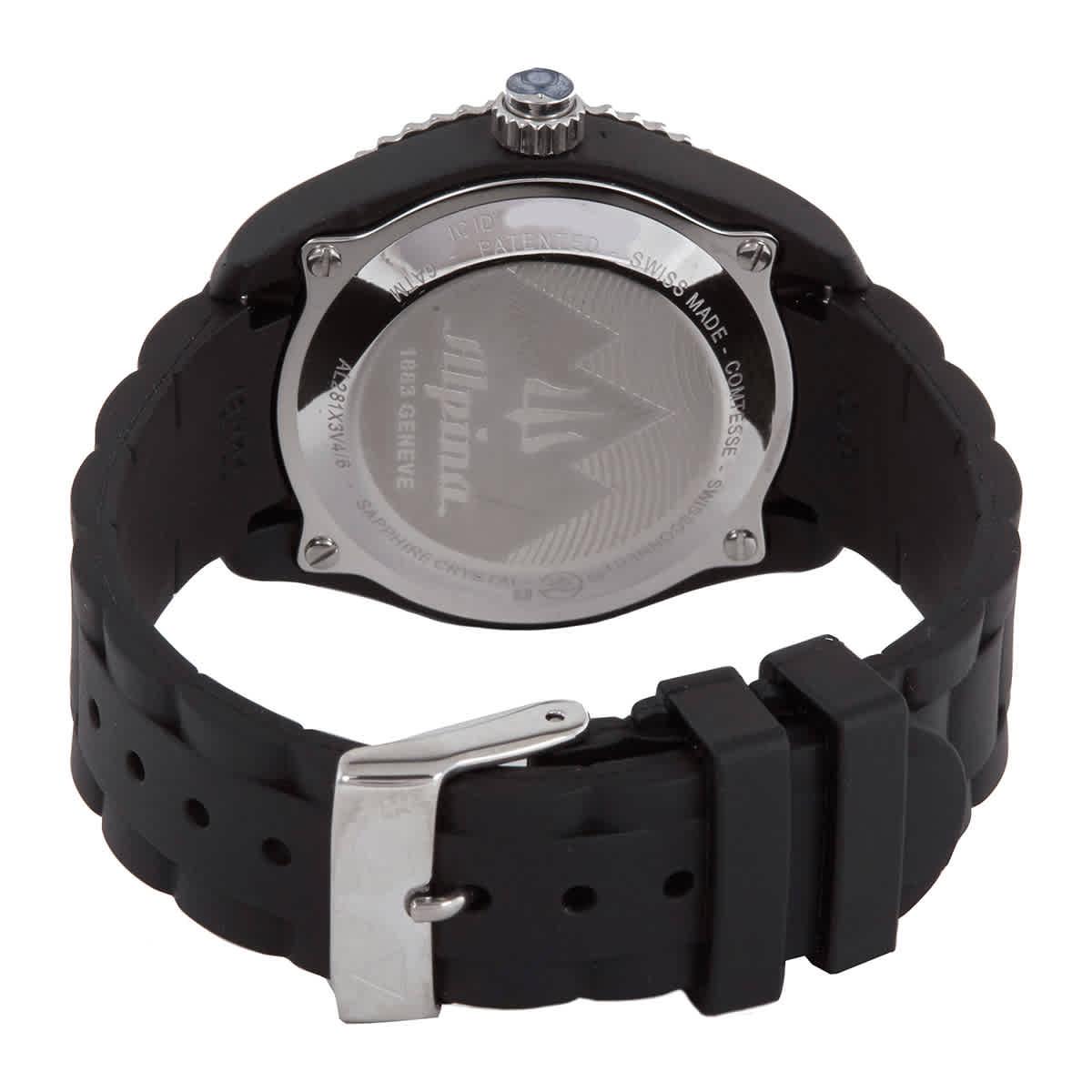 Alpina Horological Smartwatch Alarm Black Dial Watch | Lyst