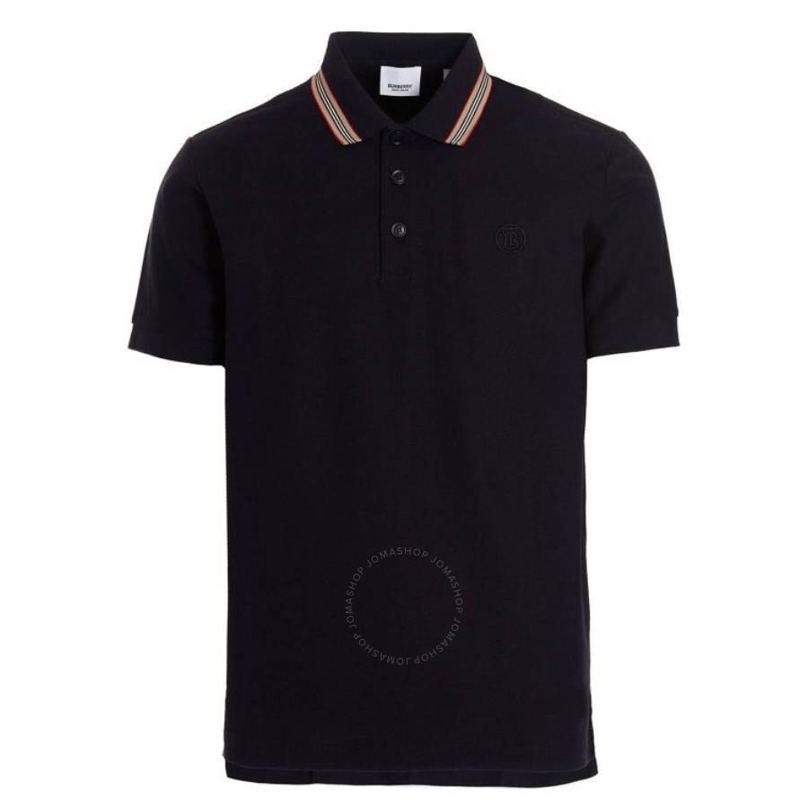Burberry Icon Stripe Collar Short Sleeve Polo Shirt in Blue for Men Lyst