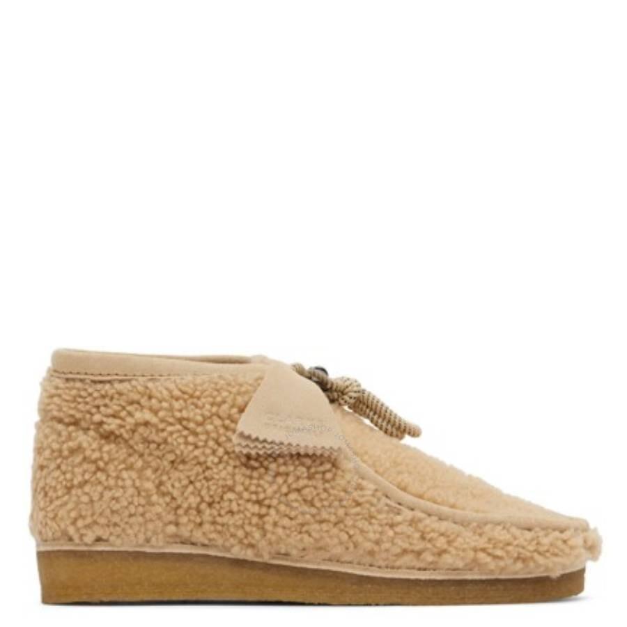 Moncler Clarks Originals Wallabee Shearling Boots, Brand Size 40