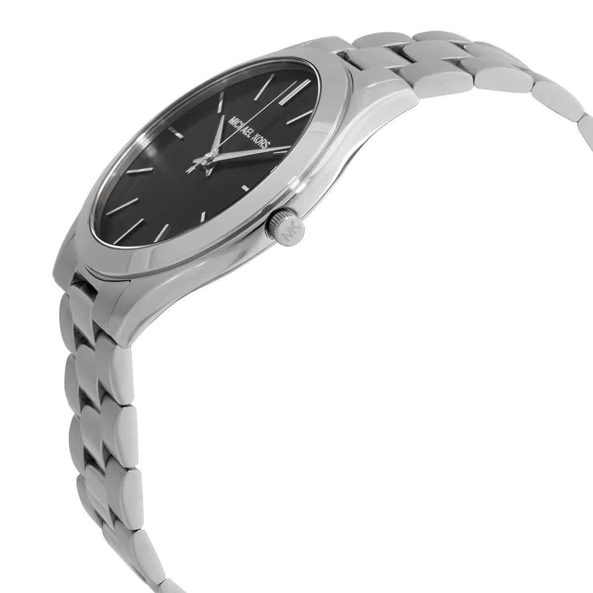 Oversized Slim Runway Black-Tone Watch