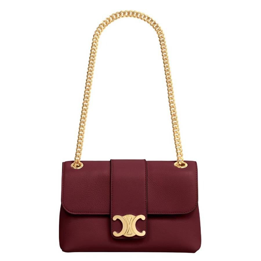 Celine Supple Calfskin Teen Victoire Bag in Red | Lyst UK