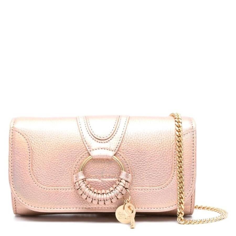 【新品未使用‼️】SEE BY CHLOE Nora Leather Clutch See By Chloé Nora Pink Leather Chain Shoulder Clutch Bag | eBay