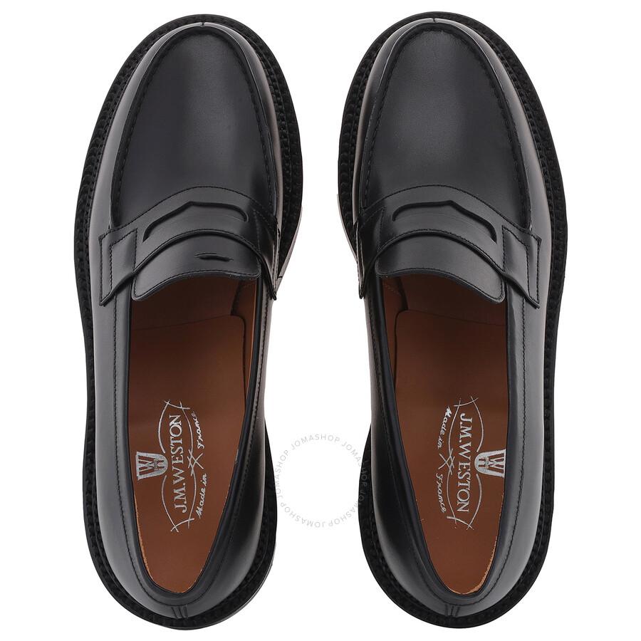 J.M. Weston Noir 180 Triple Sole Loafers in Black | Lyst
