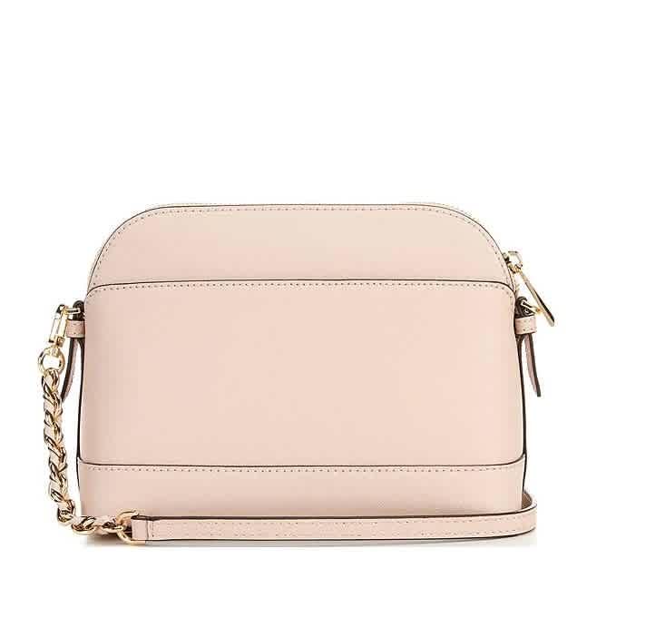 Michael Kors Large Saffiano Leather Dome Crossbody Bag in Pink
