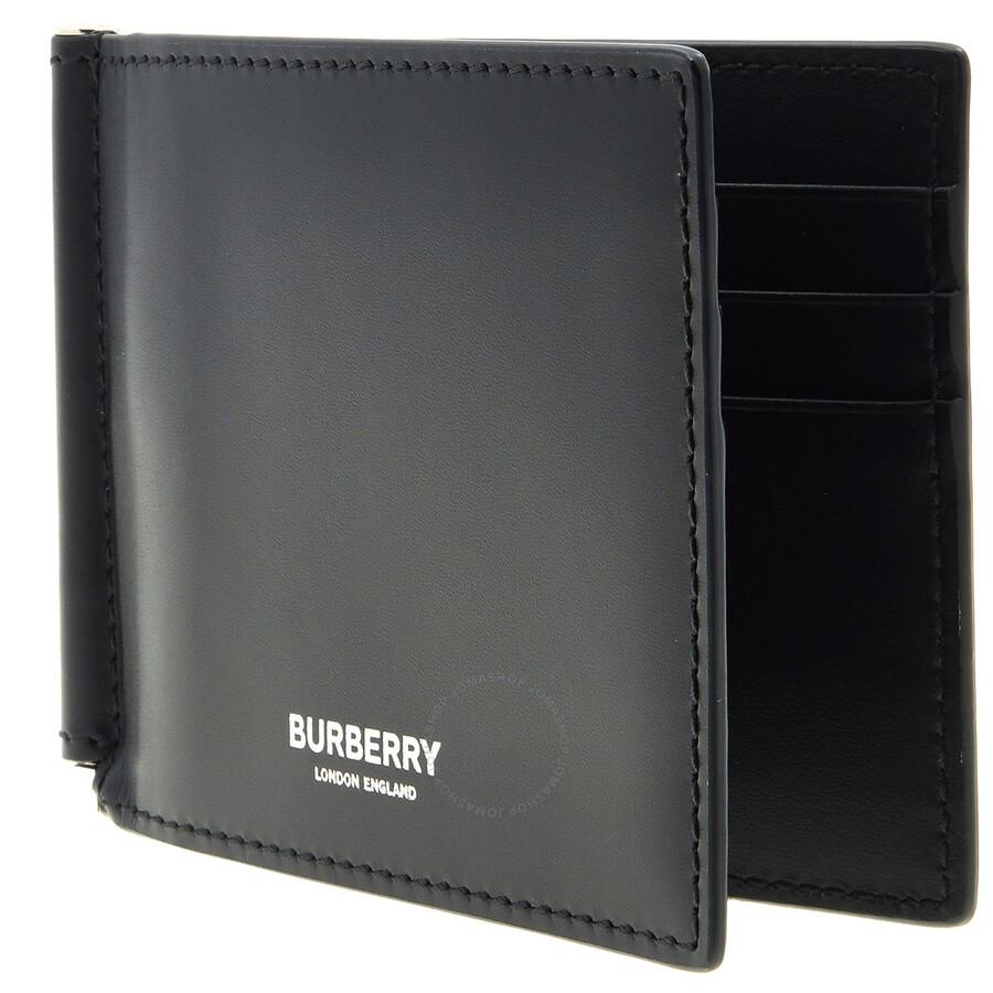 Burberry Money Clip Wallet in Black for Men | Lyst