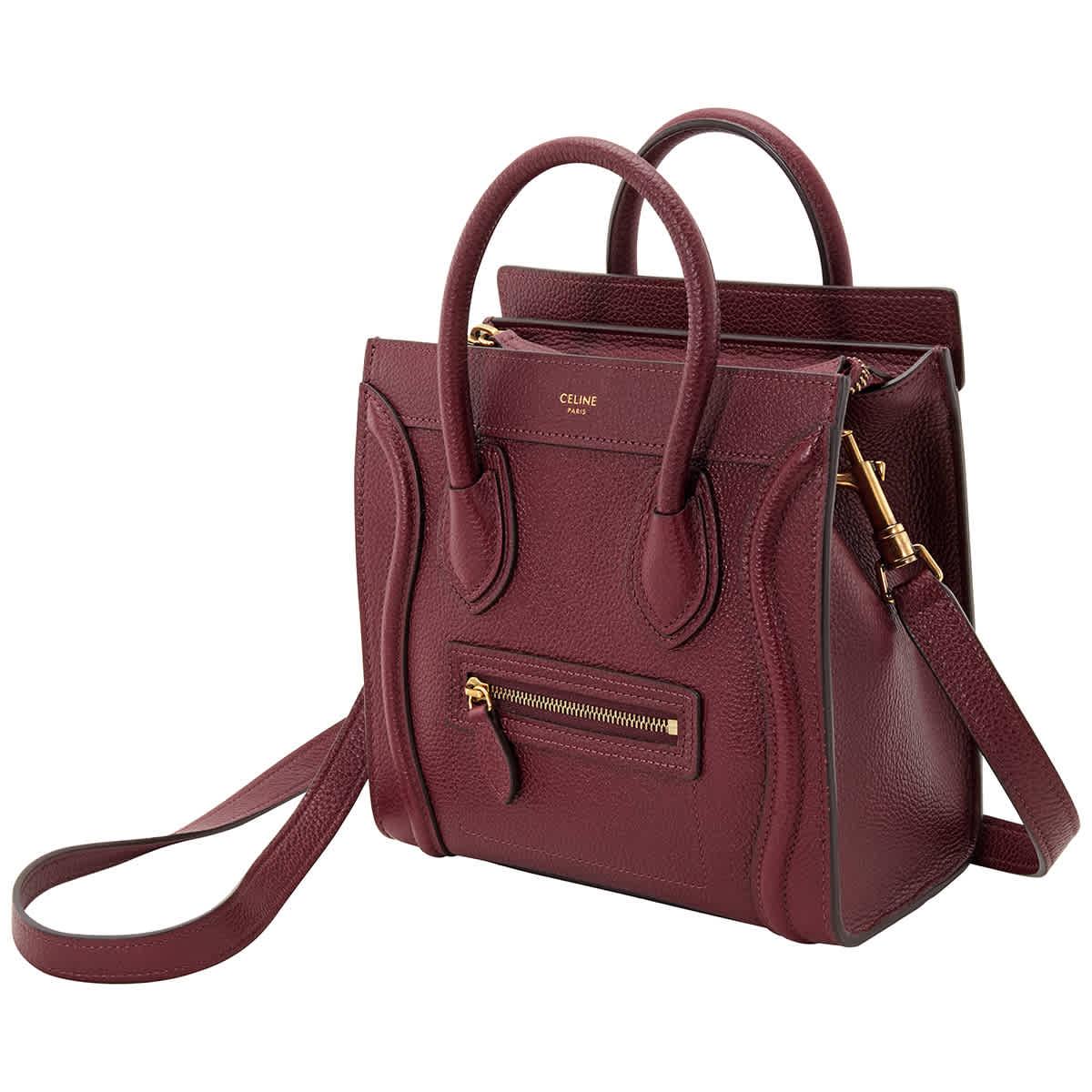 celine nano luggage red