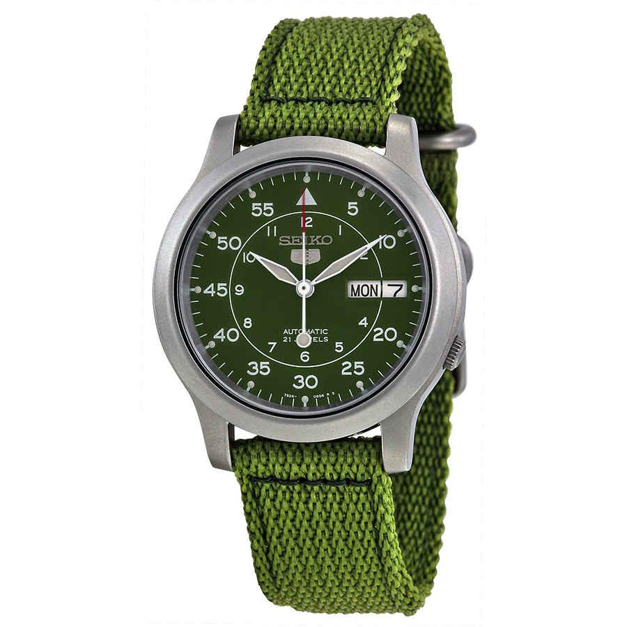 Seiko 5 Green Dial Green Canvas Mens Watch for Men Lyst