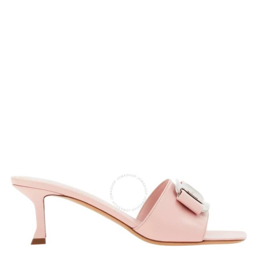 Ferragamo Zelie New Vara Plate Sandals in Pink | Lyst