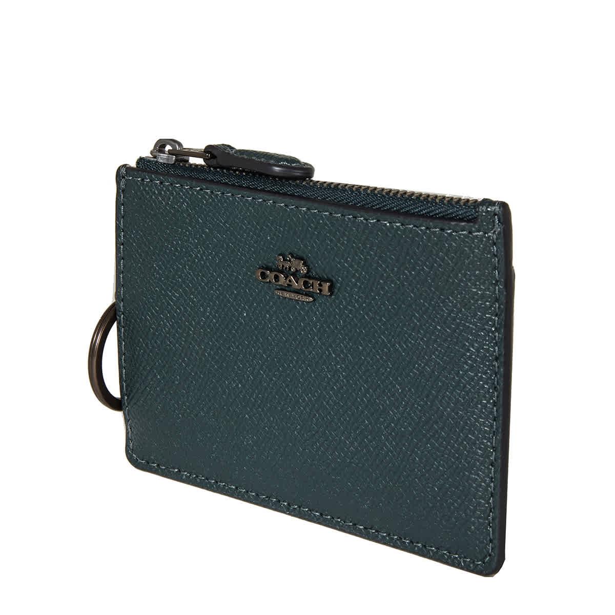 mini skinny id case in crossgrain leather