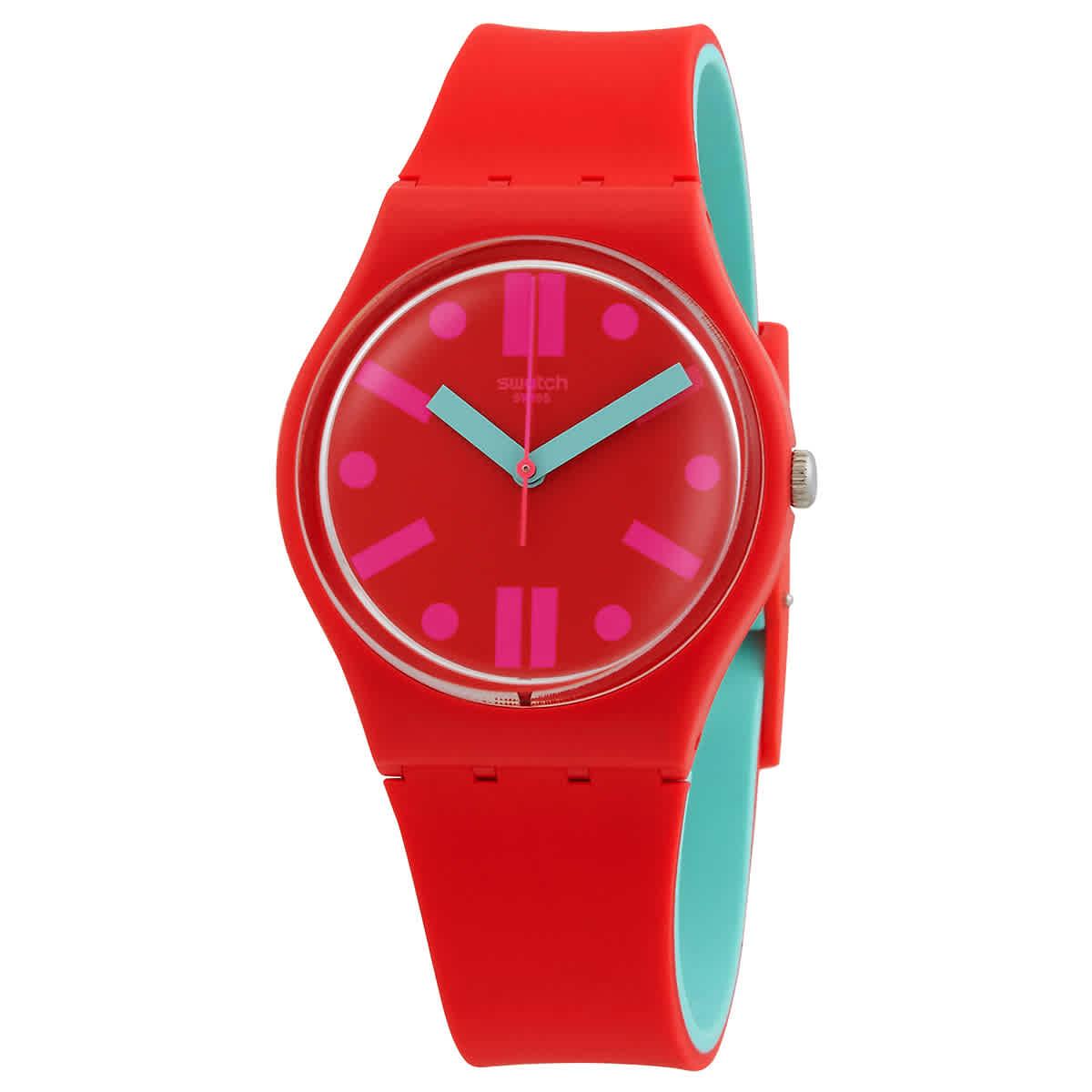 Swatch Rossofino Quartz Red Dial Unisex Watch Lyst