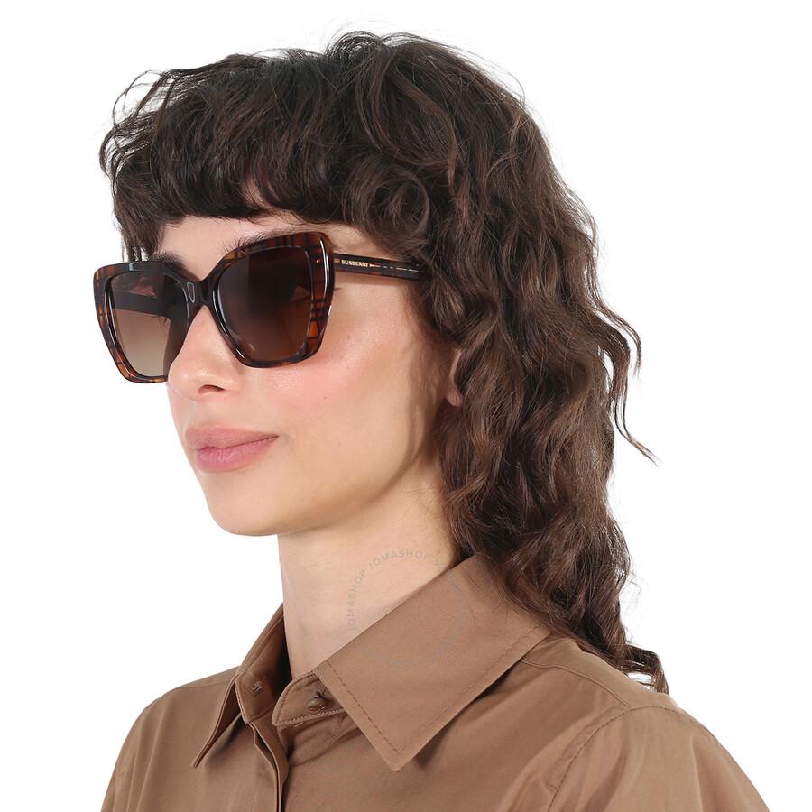 Burberry Tamsin Polarized Gradient Brown Butterfly Sunglasses Be4366 3982t5 55 Lyst UK