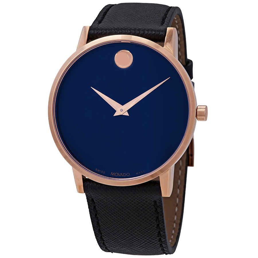 movado men's swiss made hybrid circa leather strap smartwatch