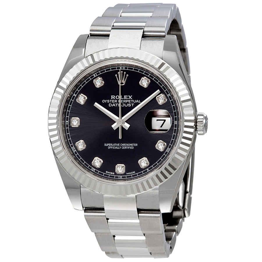 rolex black face diamonds