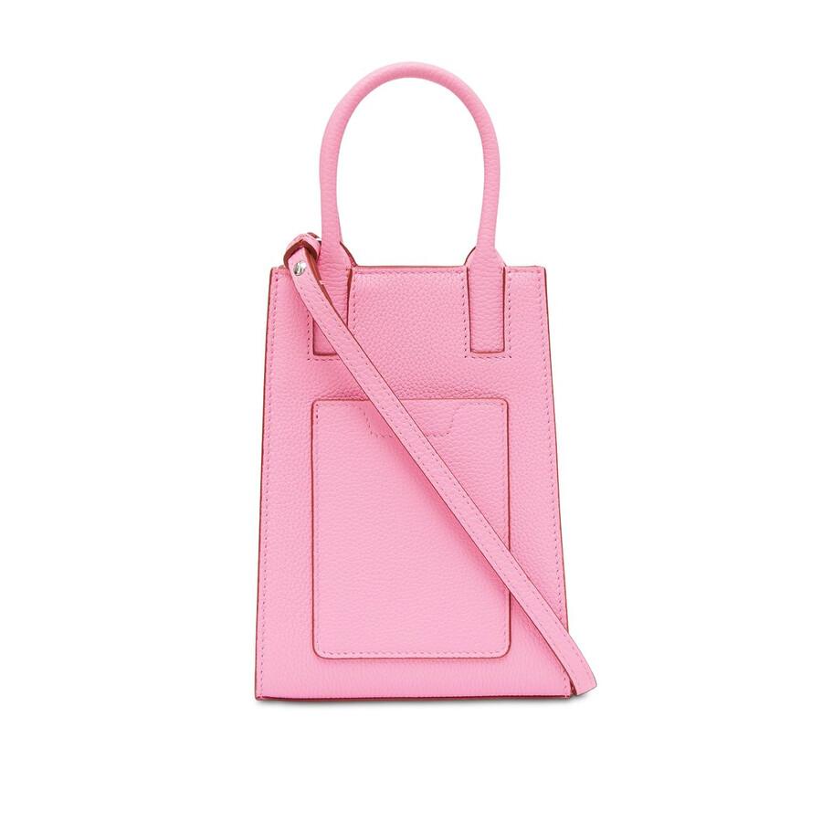 Burberry Micro Grainy Leather Frances Tote in Pink Lyst