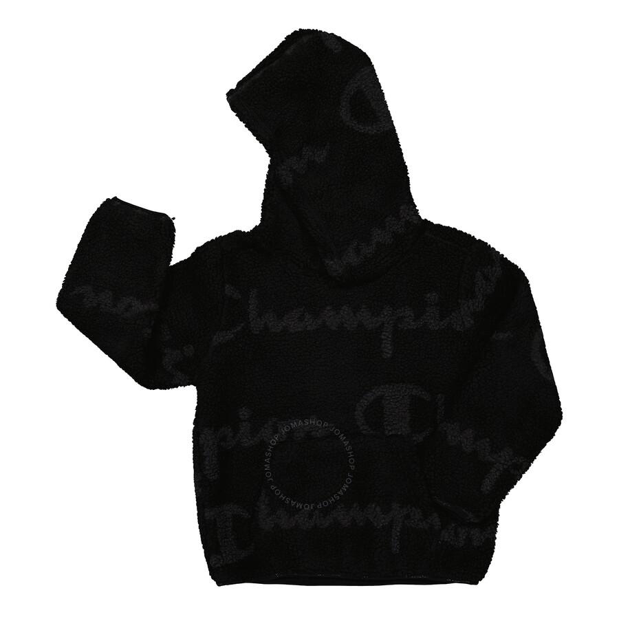 Black champion hoodie boys online
