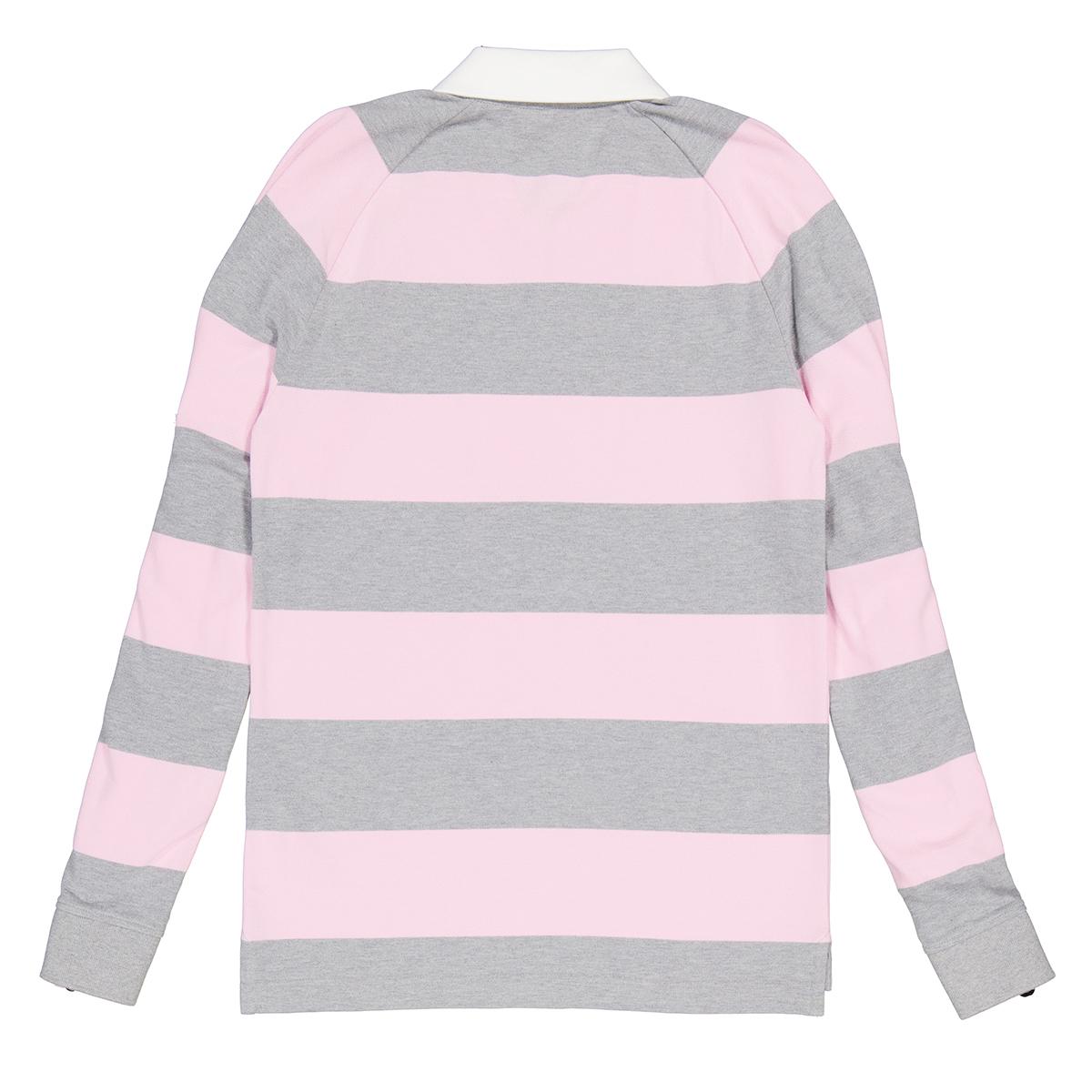 Burberry Long-Sleeved Zip Detail Striped Polo Shirt, Size Xx-Small