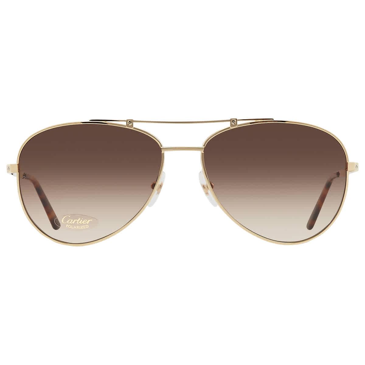Cartier Polarized Pilot Sunglasses in Black Lyst