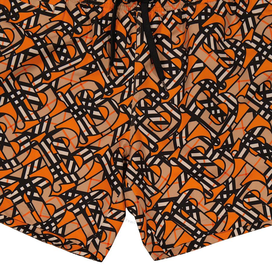 burberry swimsuit mens orange