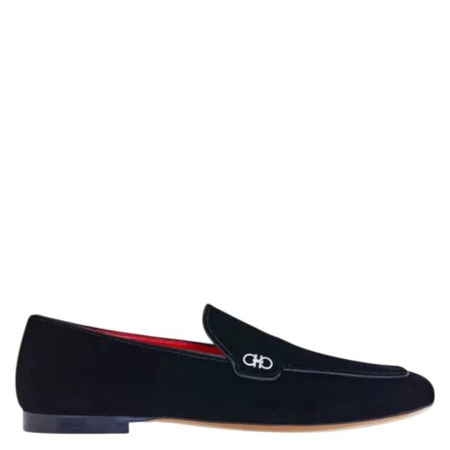 Ferragamo Giordano Frame Velvet Loafer in Blue for Men | Lyst display picture 3