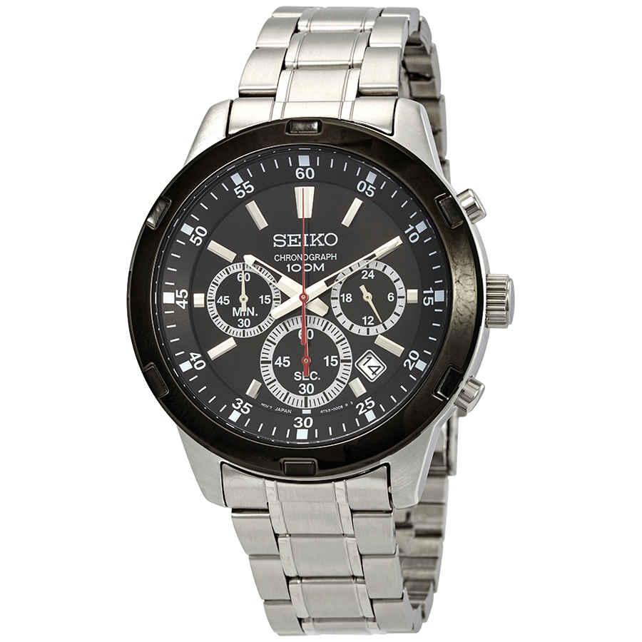 Seiko Neo Sports Chronograph Black Dial Mens Watch for Men - Lyst