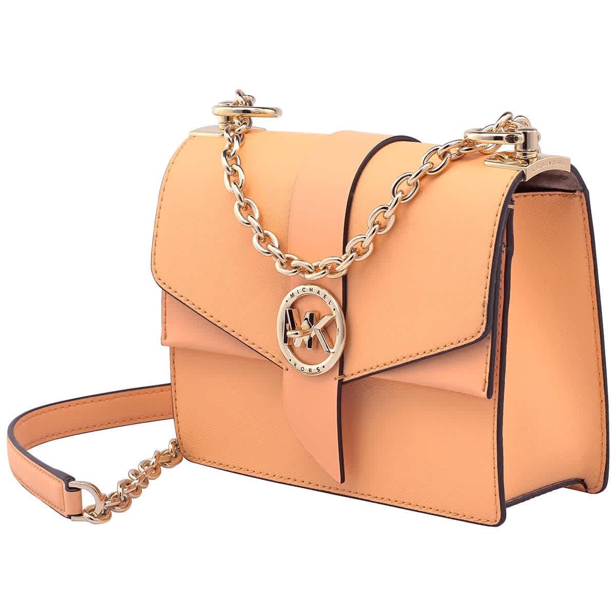 Michael Kors Small Greenwich Saffiano Leather Crossbody in Pink