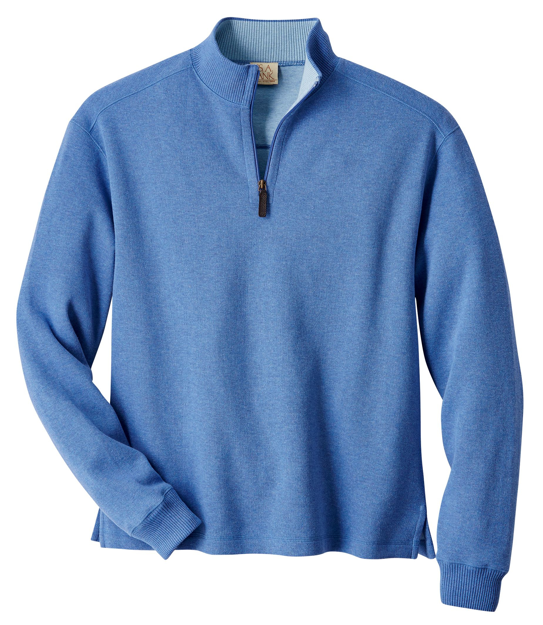 Jos. a. bank Vip Cotton Quarter Zip Sweater Big And Tall in Blue for ...