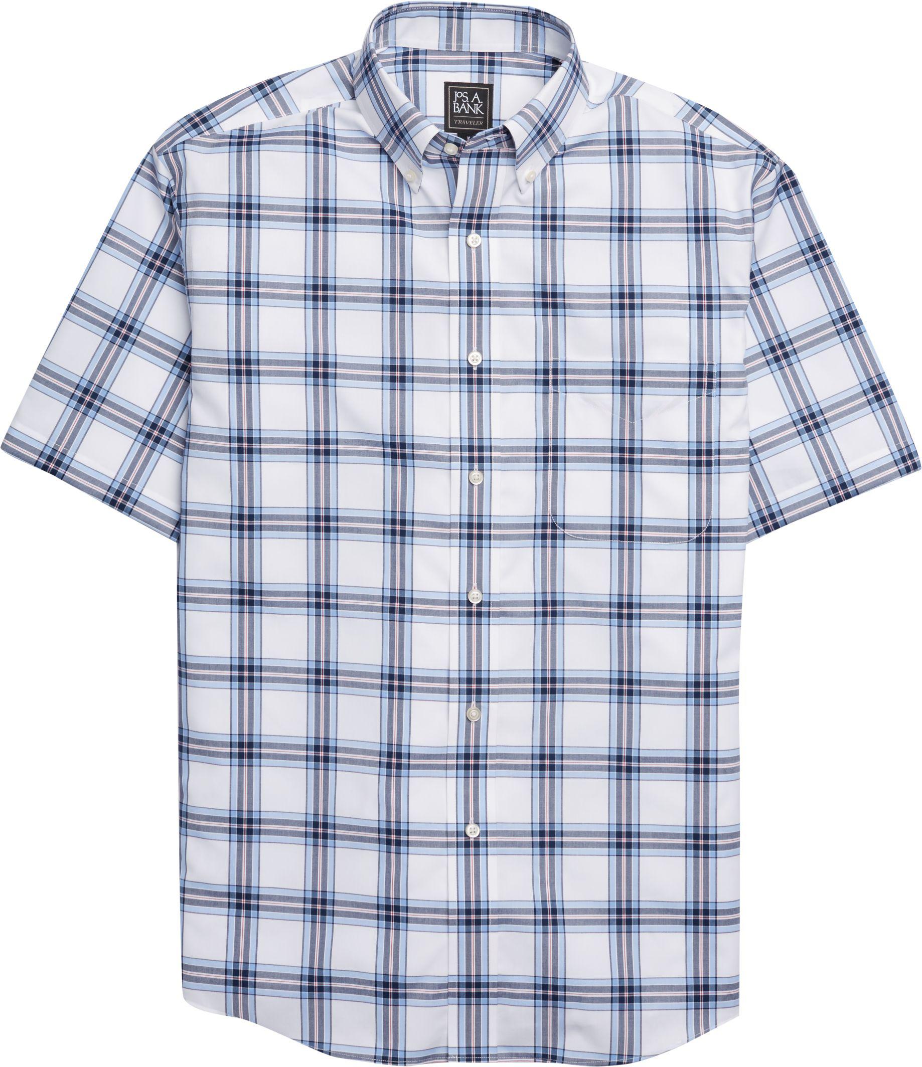 Jos. A. Bank Cotton Traveler Collection Traditional Fit Plaid Short