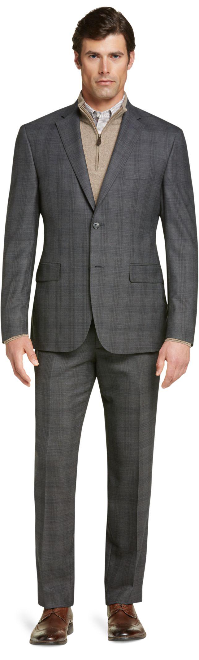 Lyst - Jos. a. bank Traveler Collection Tailored Fit Plaid ...