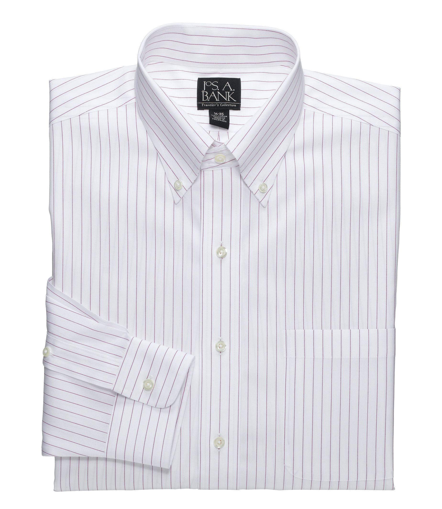 Lyst - Jos. A. Bank Traveler Collection Tailored Fit Button-down Collar ...