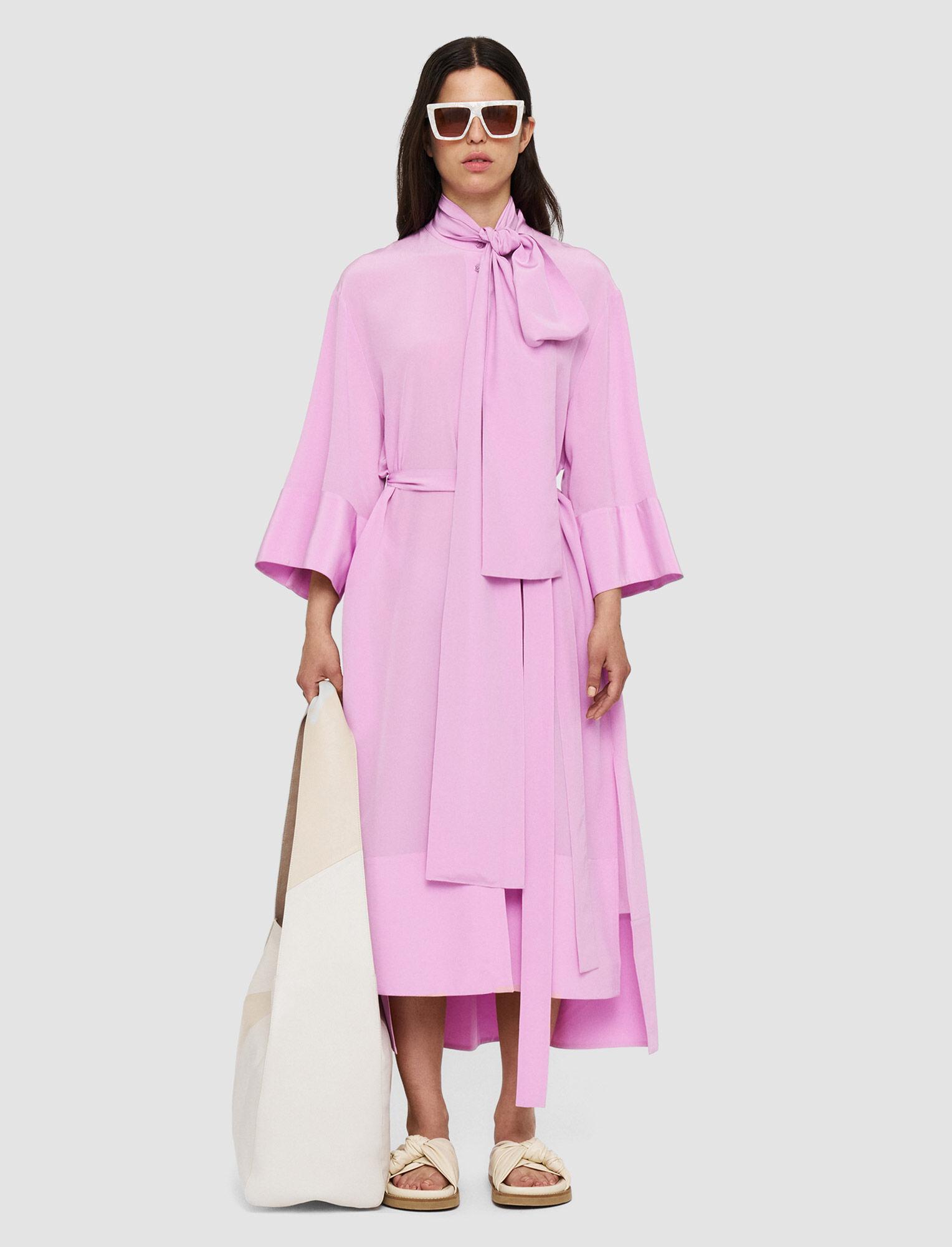 JOSEPH Silk Crepe De Soie Darius Dress in Pink | Lyst