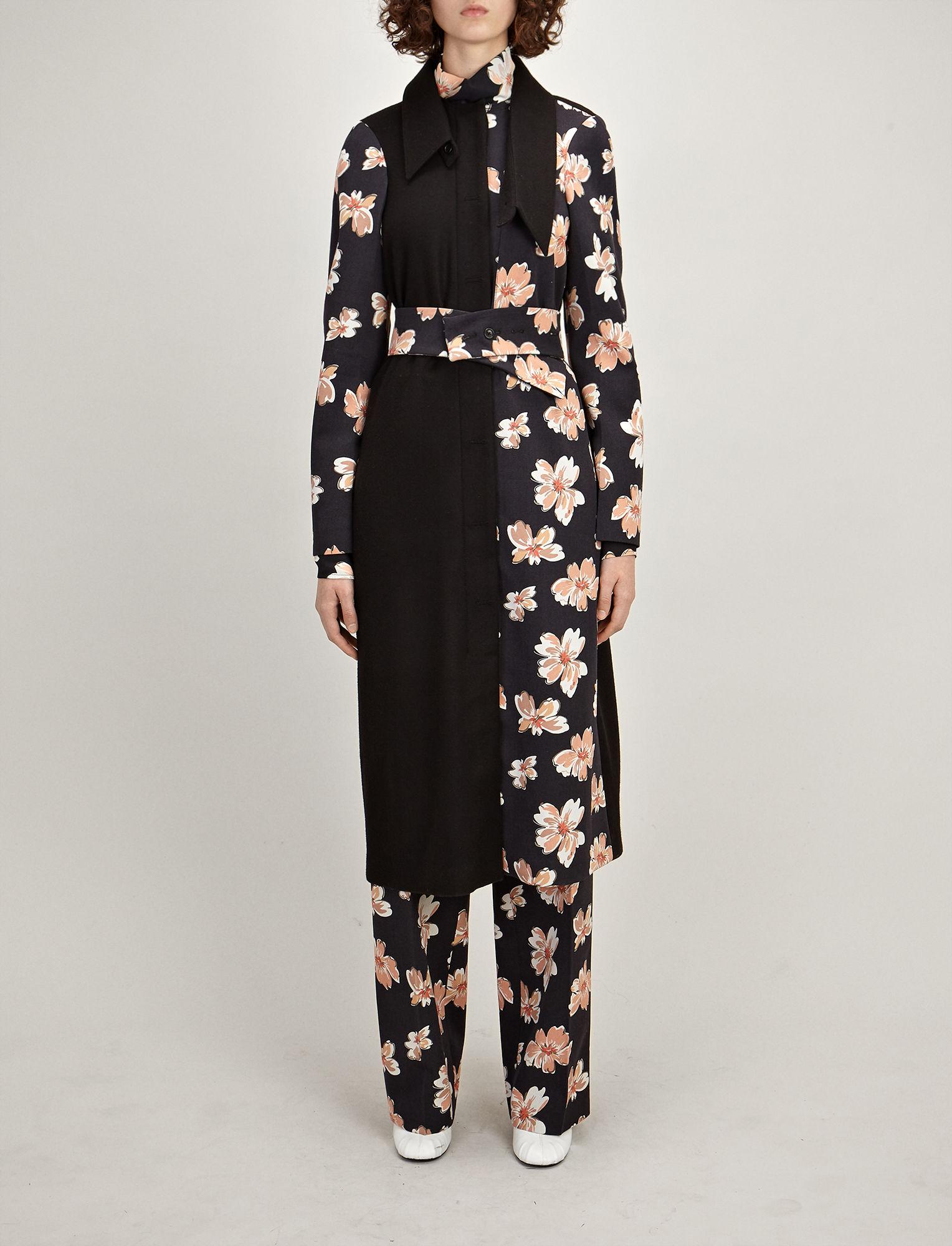 floral wool coat