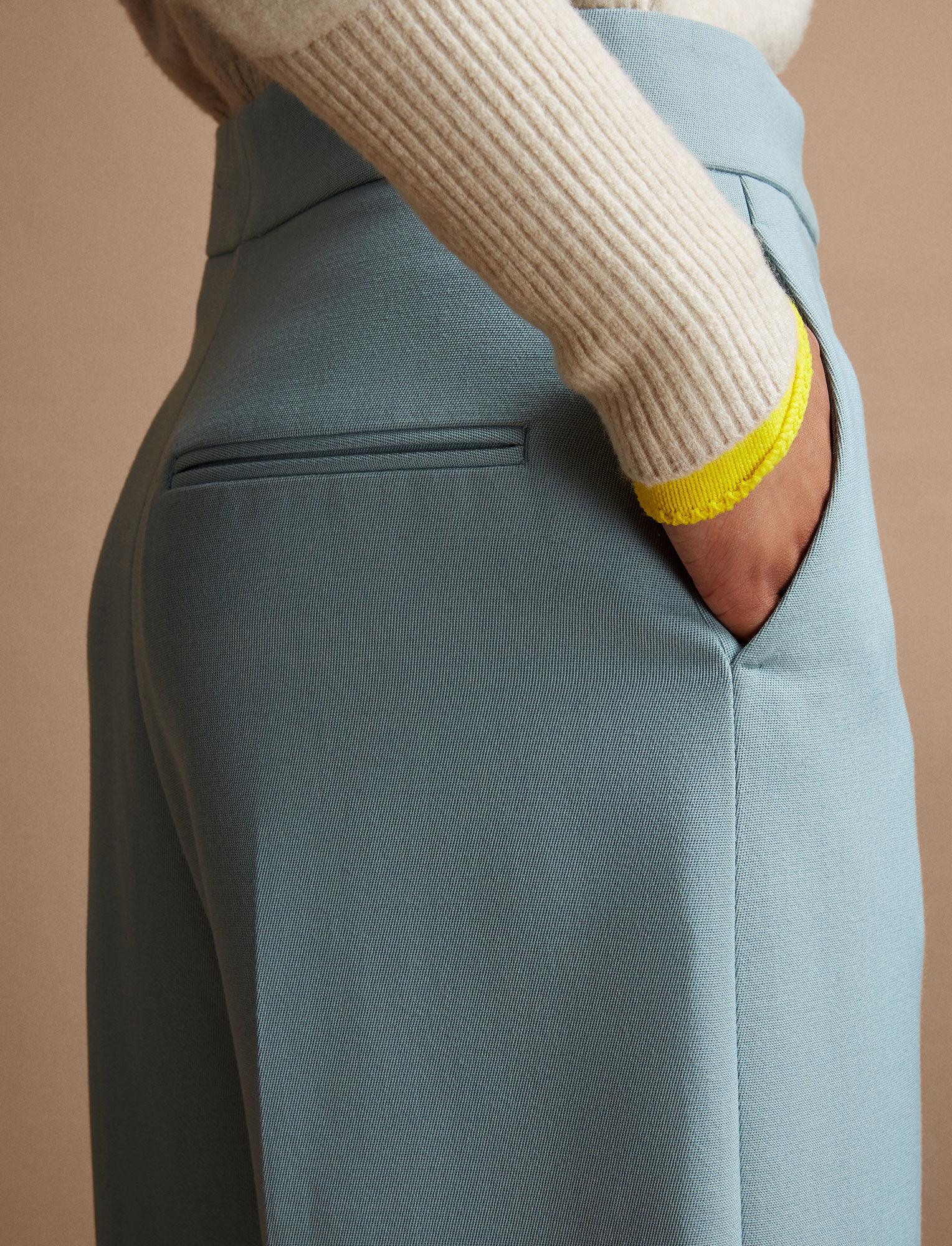 JOSEPH Haim Tailoring Canvas Trousers in Mint (Blue) - Lyst