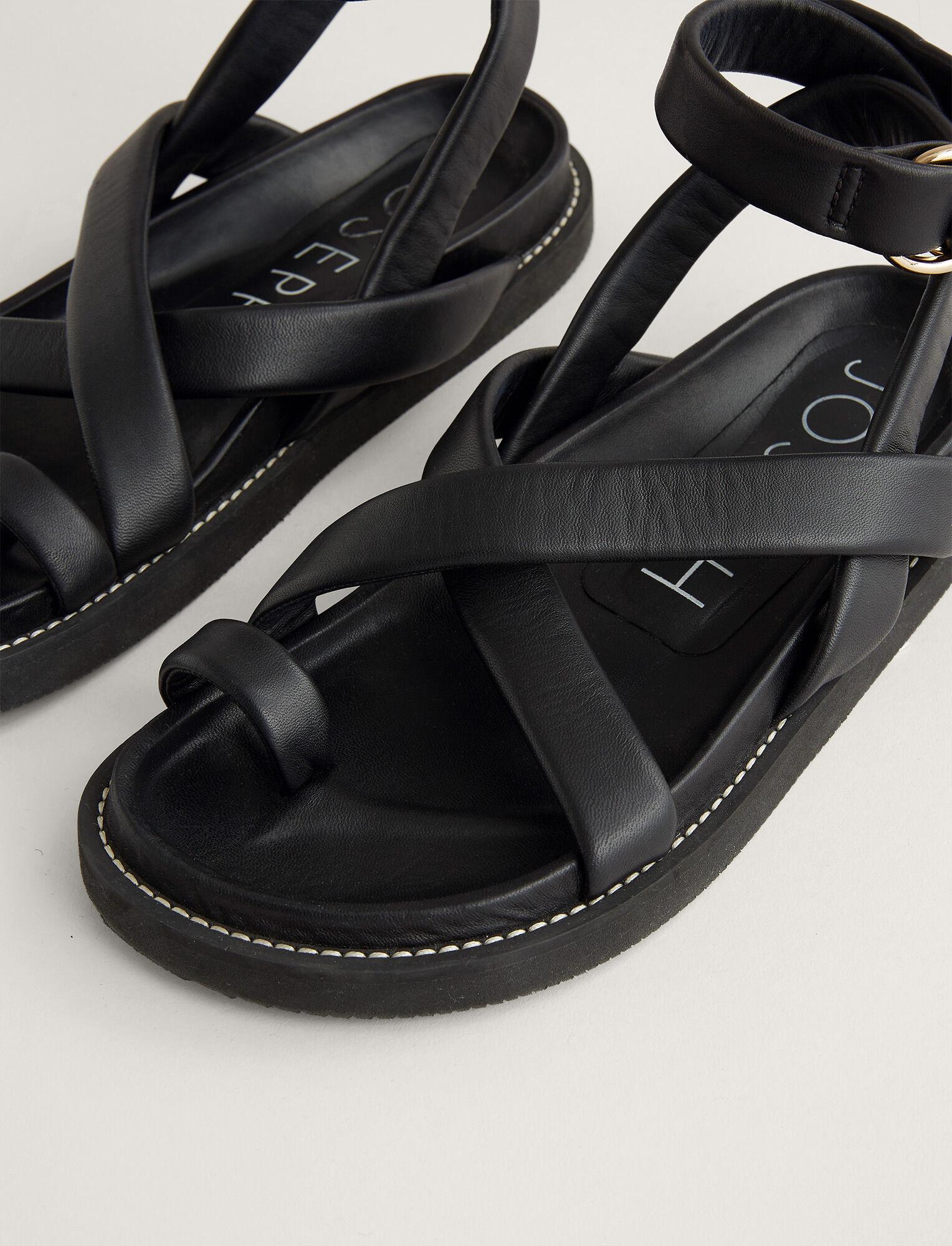 JOSEPH Jazal Leather Sandal in Black | Lyst Australia