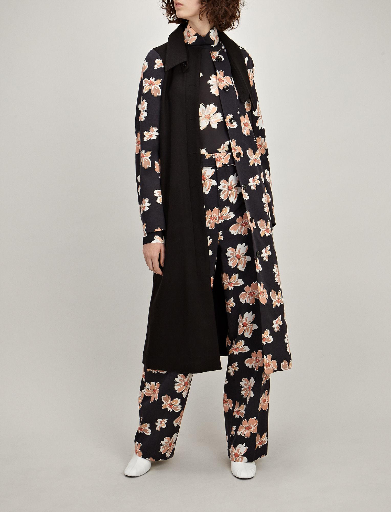 floral wool coat