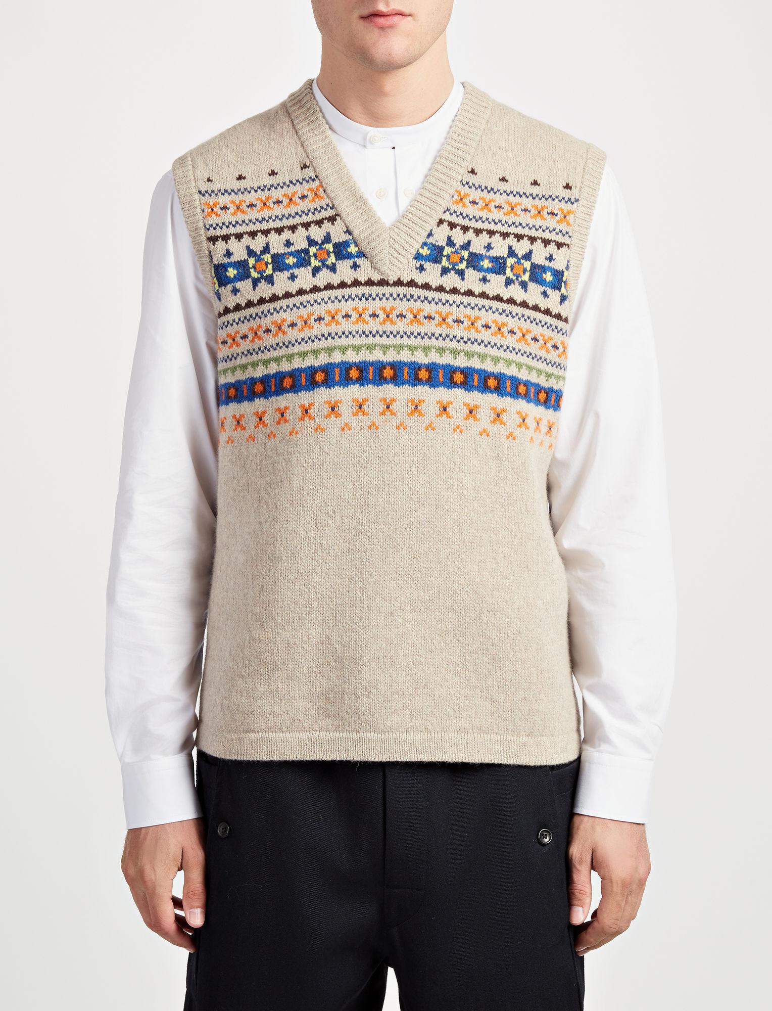 fair isle v neck sweater