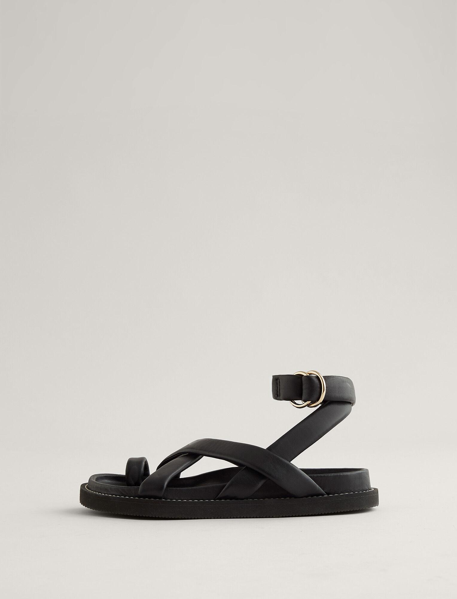 JOSEPH Jazal Leather Sandal in Black | Lyst Australia