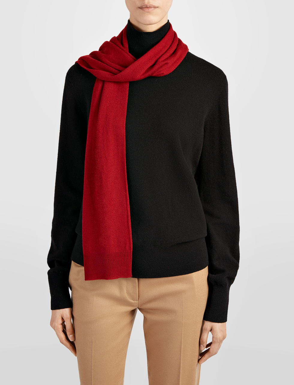 JOSEPH Cashmere Cashair Tube Scarf in Ruby (Red) - Lyst