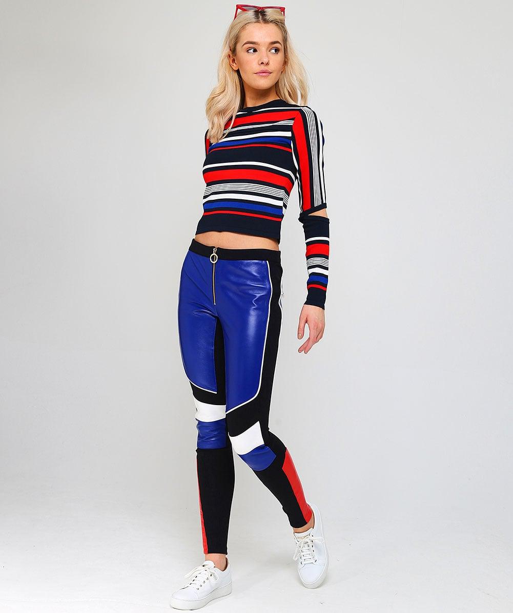 Tommy Hilfiger Gigi Hadid Leather Pants in Blue | Lyst