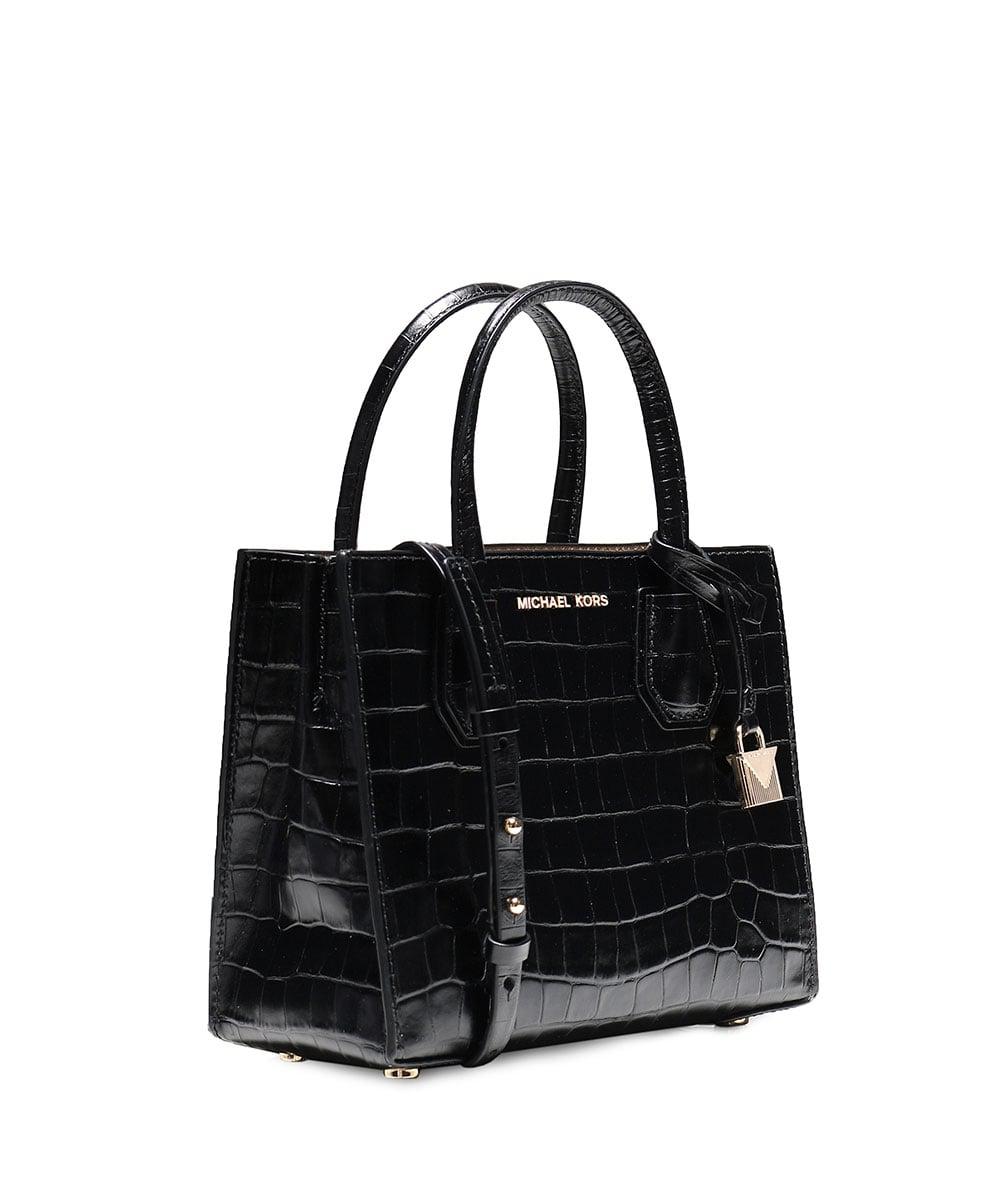 michael kors embossed leather tote