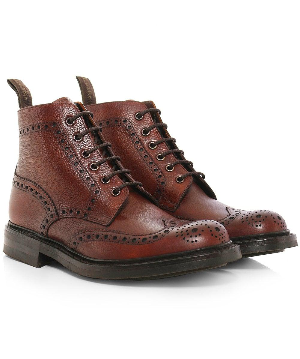 Loake Grain Leather Bedale Brogue Boots 