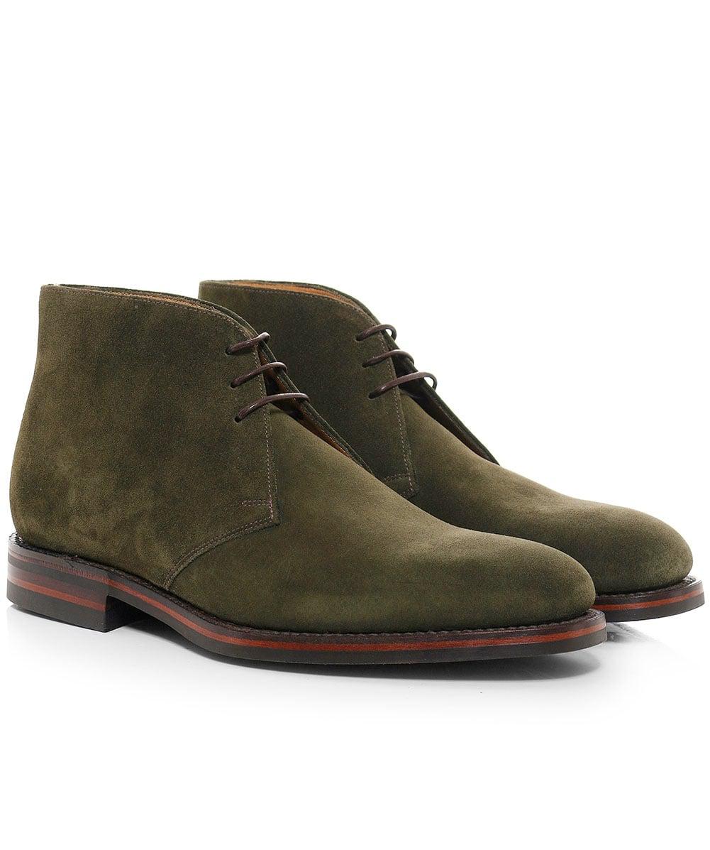 Loake Suede Pimlico Chukka Boots in Green for Men - Lyst