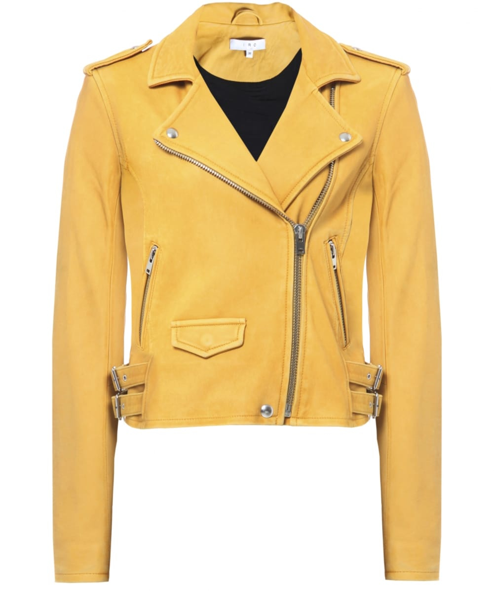 Lyst Iro Ashville Leather Jacket In Yellow Gallery