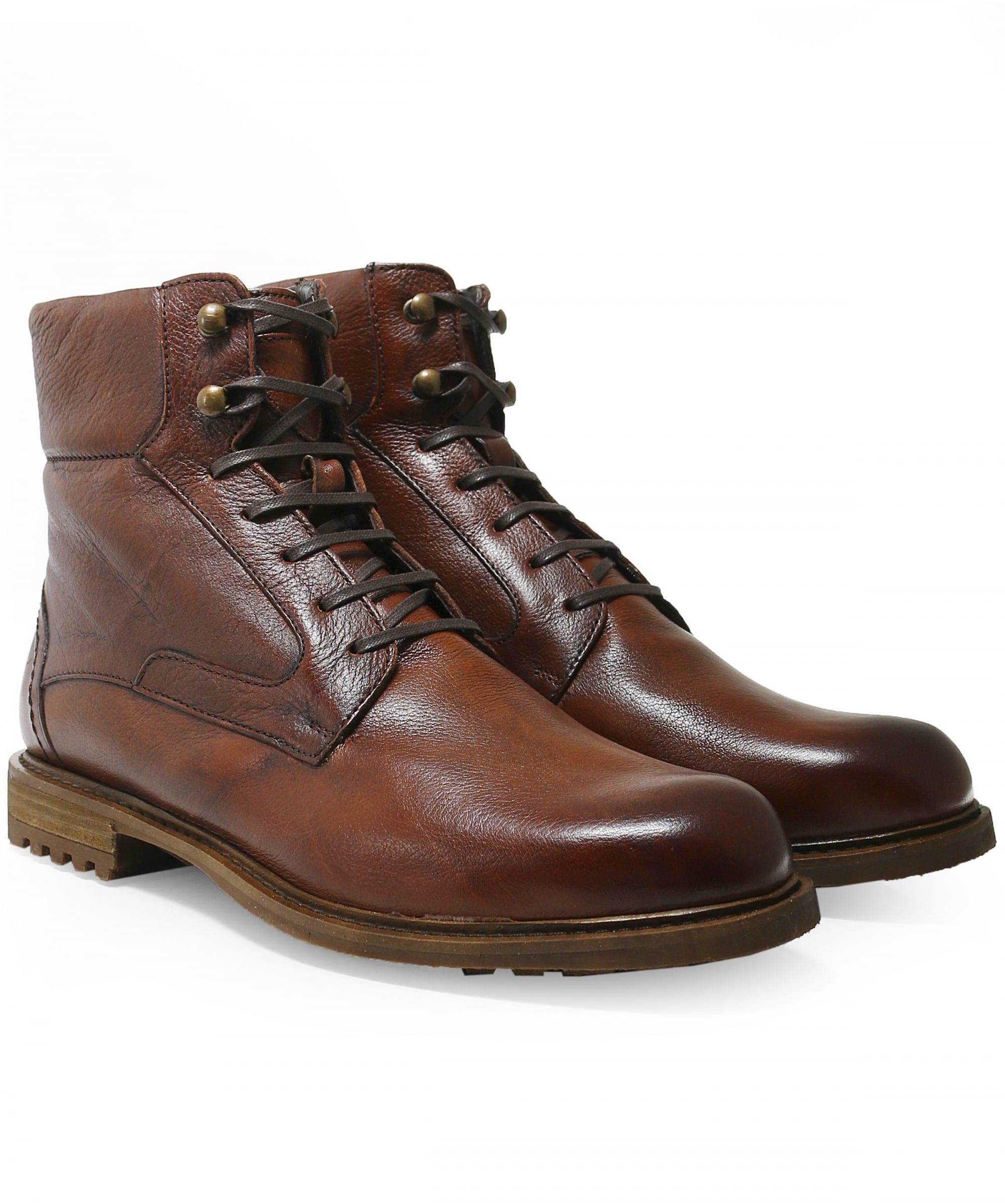 Joss Buffalo Leather Laceup Boots in Brown for Men Lyst Joss Buffalo Leather Laceup Boots in Brown for Men Lyst